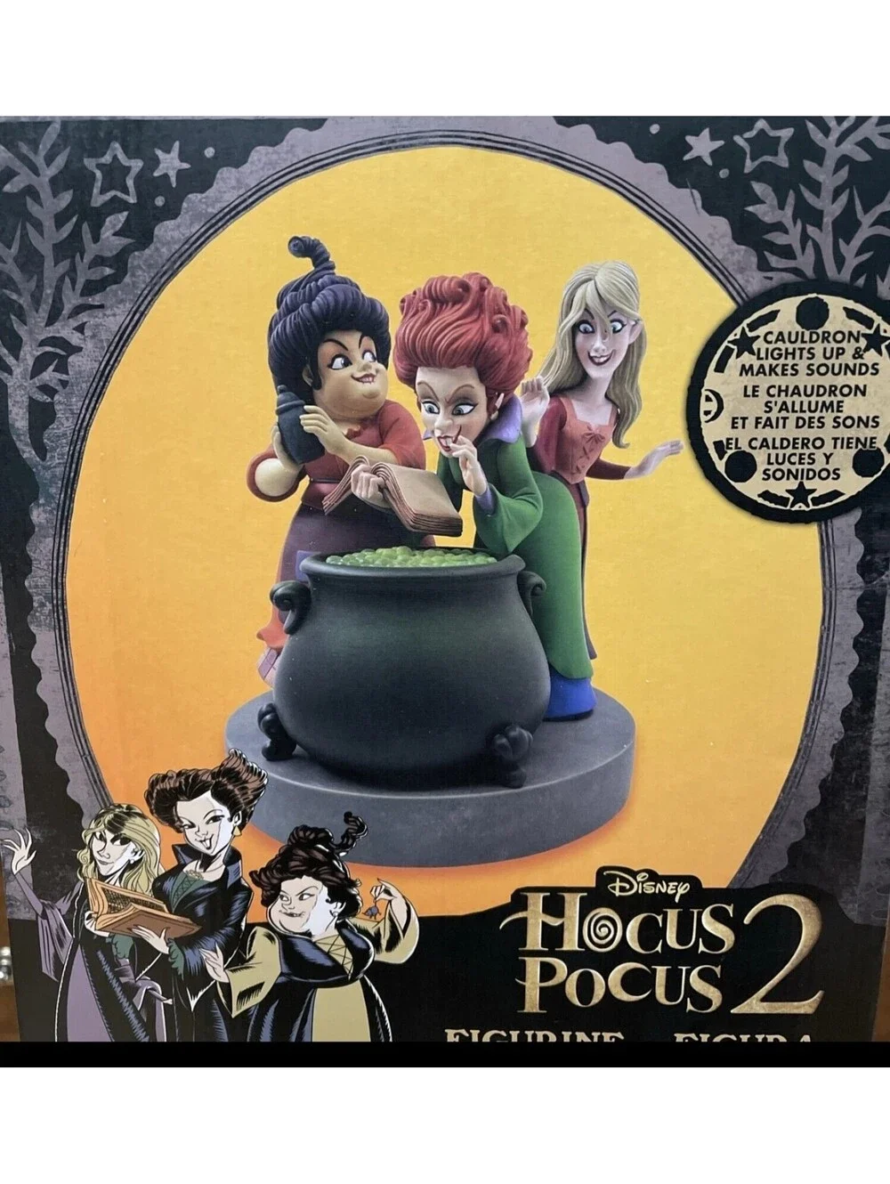 Disney Parks Hocus Pocus 2 Sanderson Sisters Lights UP Makes Sounds Cauldron New